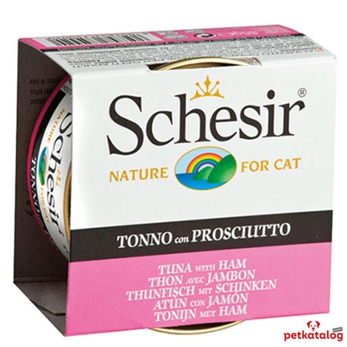 Schesir Jelly - Ton Balıklı ve Jambonlu Yetişkin Kedi Konservesi 85gr