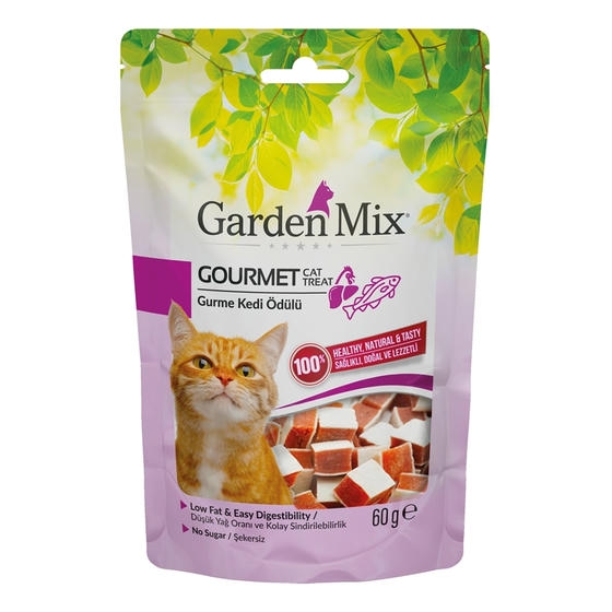 Garden Mix Gurme Tavuklu&Balıklı Kedi Ödülü 60 Gr
