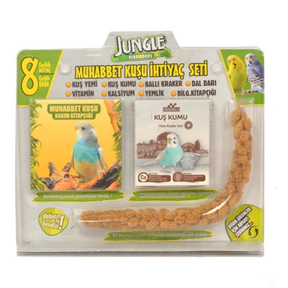 Jungle Muhabbet Kuşları İçin İhtiyaç Seti 8 Parça