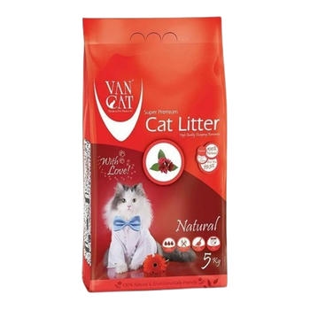 Vancat Kokusuz İnce Taneli Bentonit Kedi Kumu 5 kg