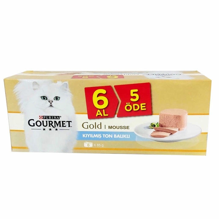 Gourmet Gold Kıyılmış Ton Balıklı Kedi Konservesi 85 gr6 Al 5 Öde