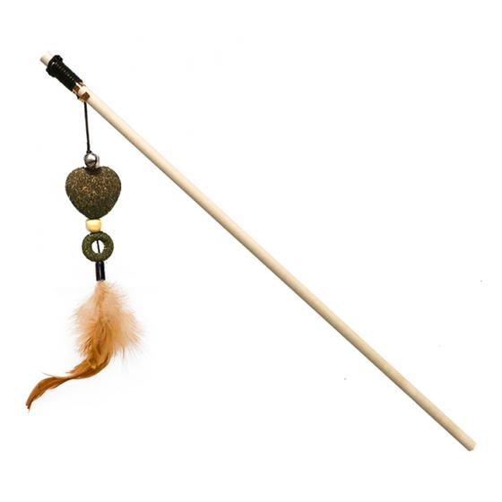 Eastland Tüylü Kedi Otlu Kalp Şeklinde Kedi Oltası 40 Cm