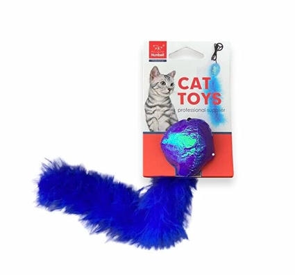 Nunbell Püsküllü Tüylü Parmağa Takılabilen Olta Kedi Oyuncağı