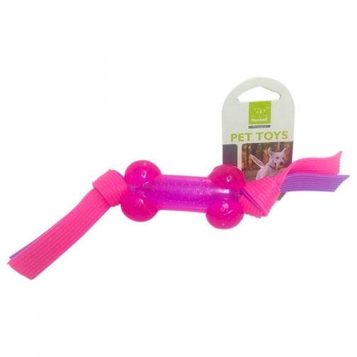 Nunbell استخوان پلاستیکی اسباب بازی سگ با نخ