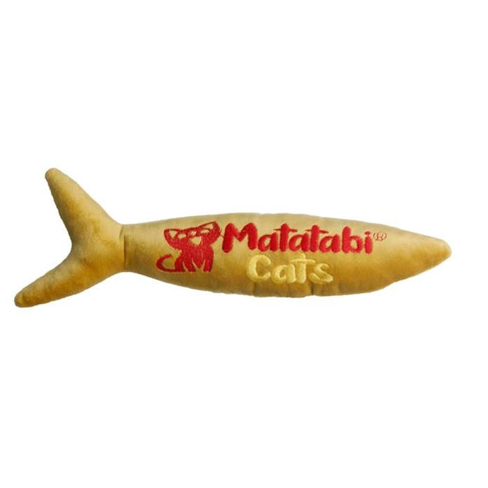 Ewox Fishy Sesli, Kumaş Peluş Matatabili Kedi Oyuncağı 20cm(Karışık Renklerde)