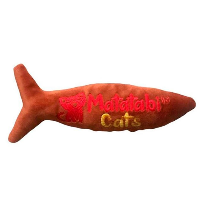 Ewox Fishy Sesli, Kumaş Peluş Matatabili Kedi Oyuncağı 20cm(Karışık Renklerde)