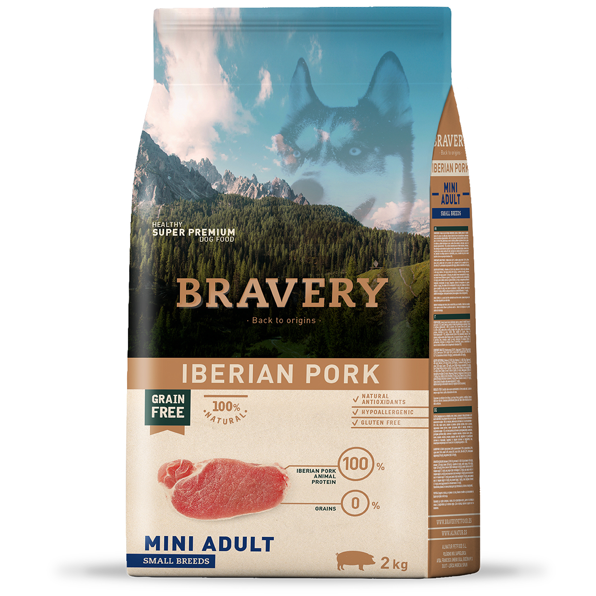 Bravery Iberian Pork Tahılsız Küçük Irk Yetişkin Köpek Maması 2 kg
