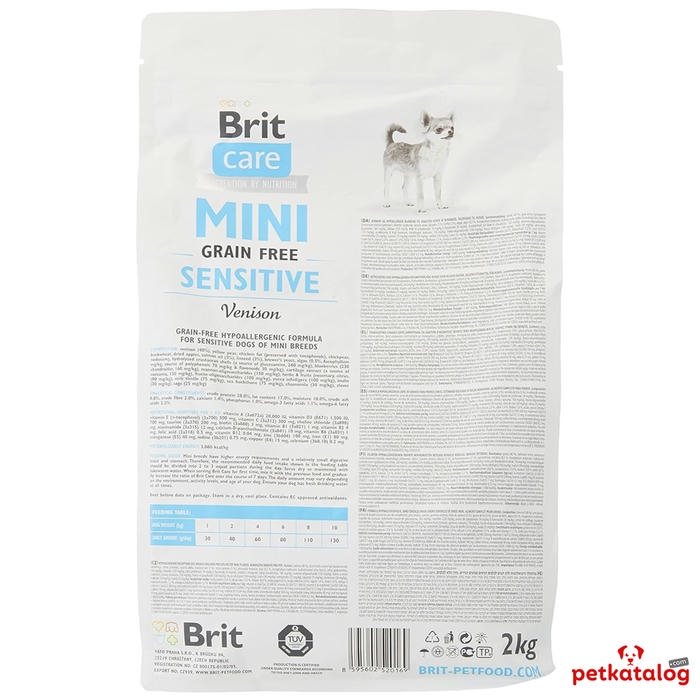 Brit Care Mini Grain-Free Sensitive Geyikli Küçük Irk 2 Kg Köpek Maması