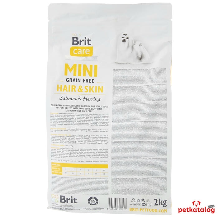 Brit Care Mini Grain-Free Hair & Skin Somonlu Küçük Irk 2 Kg Köpek Maması
