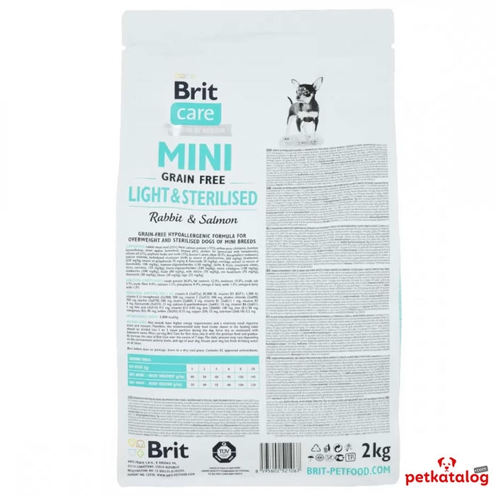Brit Care Mini Light & Sterilised Tahılsız Küçük Irk 2 Kg Köpek Maması