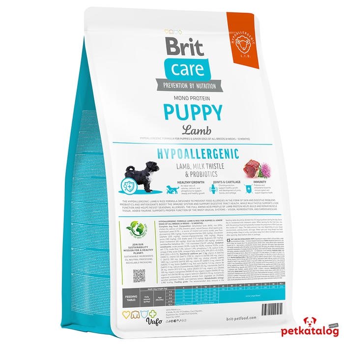 Brit Care Hypoallergenic Puppy Kuzu Etli ve Pirinçli Yavru 12 Kg Köpek Maması