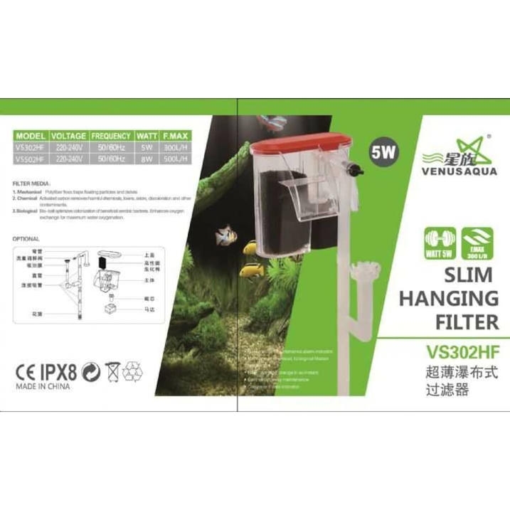 Vs-302HF Venusaqua Şelale Filtre 300lt