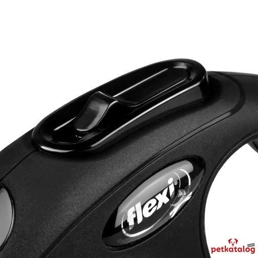 Flexi New Classic Şerit Otomatik Gezdirme Tasması Siyah [Large] 8m