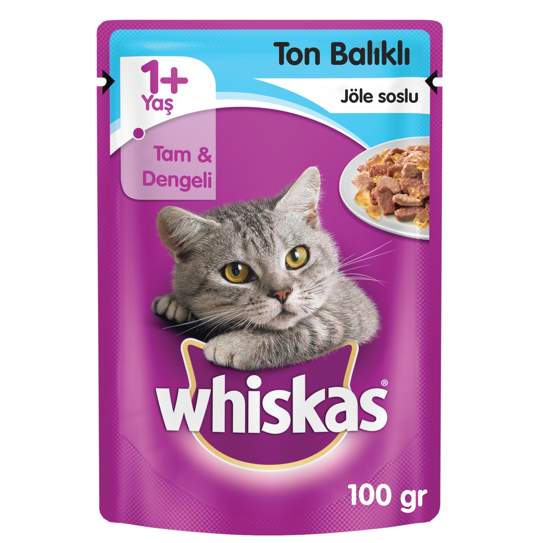 Whiskas Pouch Ton Balıklı Kedi Konserve 100 gr