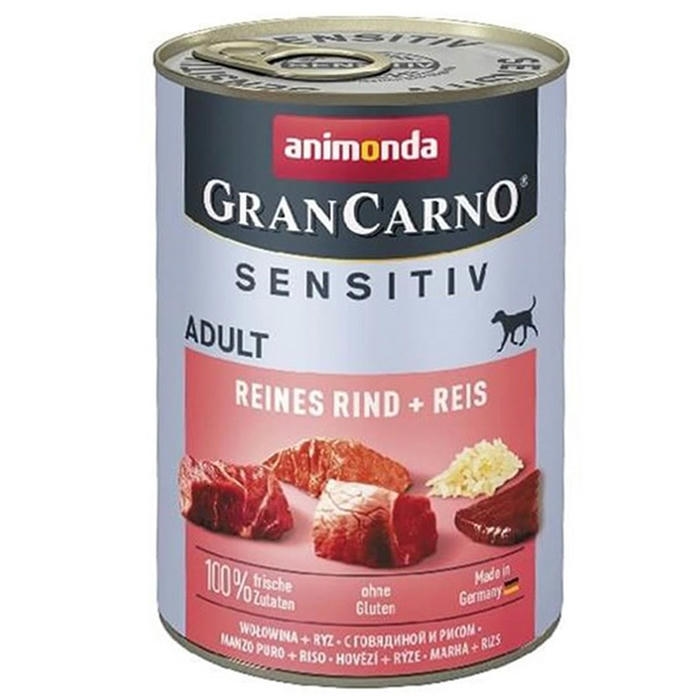 Animonda GranCarno Sensitive Pure Sığır Etli ve Pirinçli Yetişkin Köpek Konservesi 400gr