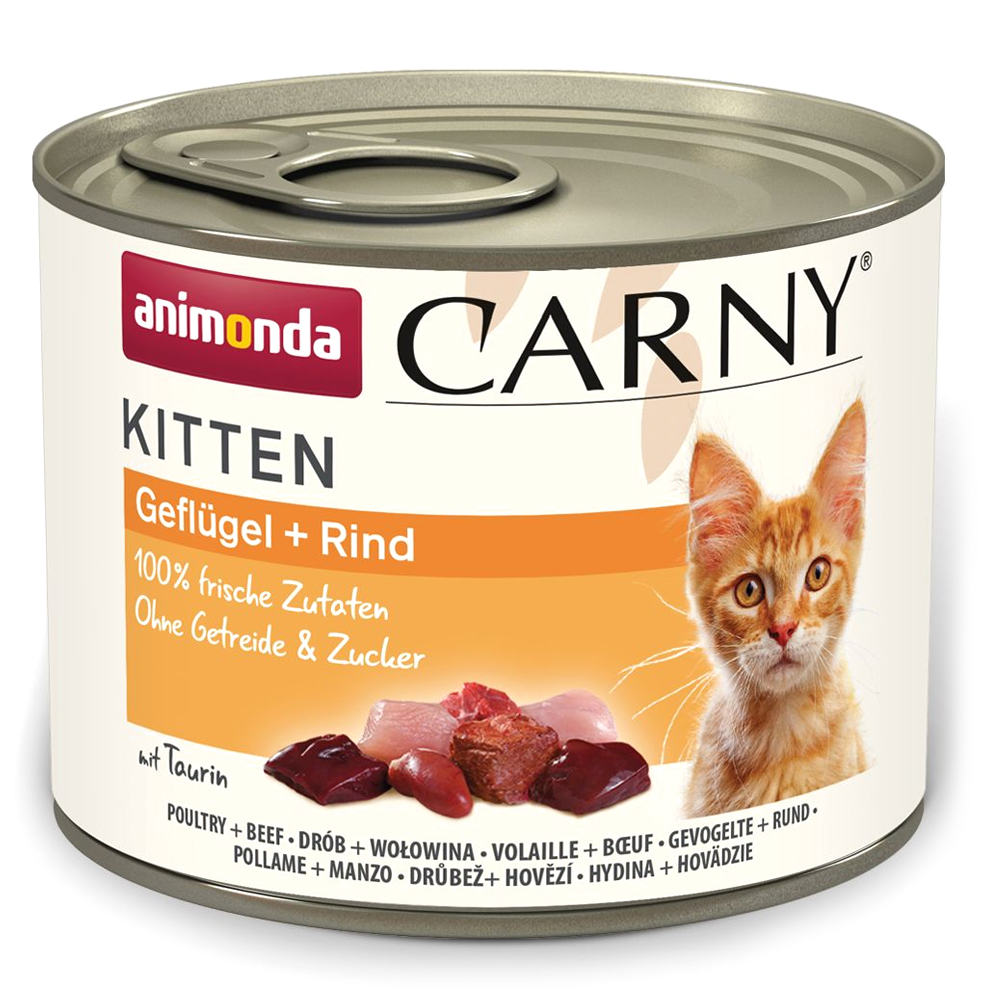 Animonda Carny Sığır Etli ve Kümes Hayvanlı Yavru Kedi Konservesi 200gr