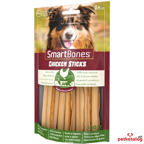 Smart Bones Tavuklu Sticks Köpek Ödülü Çiğneme Kemiği 5'li (100 gr)