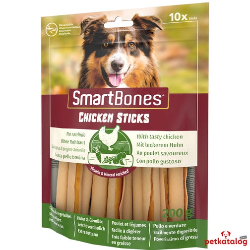 Smart Bones Tavuklu Sticks Köpek Ödülü Çiğneme Kemiği 10'lu (200 gr)