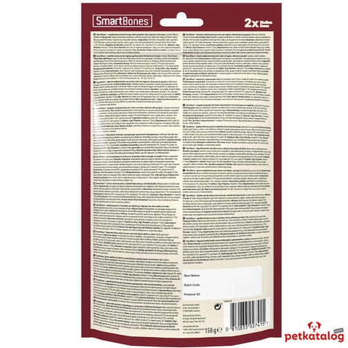 Smart Bones Tatlı Patatesli Medium Köpek Ödülü Çiğneme Kemiği 2'li (158 gr)