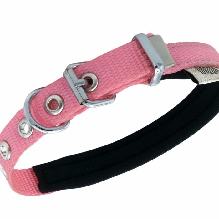 Doggie Dokuma Softlu Sade Köpek Boyun Tasması Pembe 1,5x25-30cm