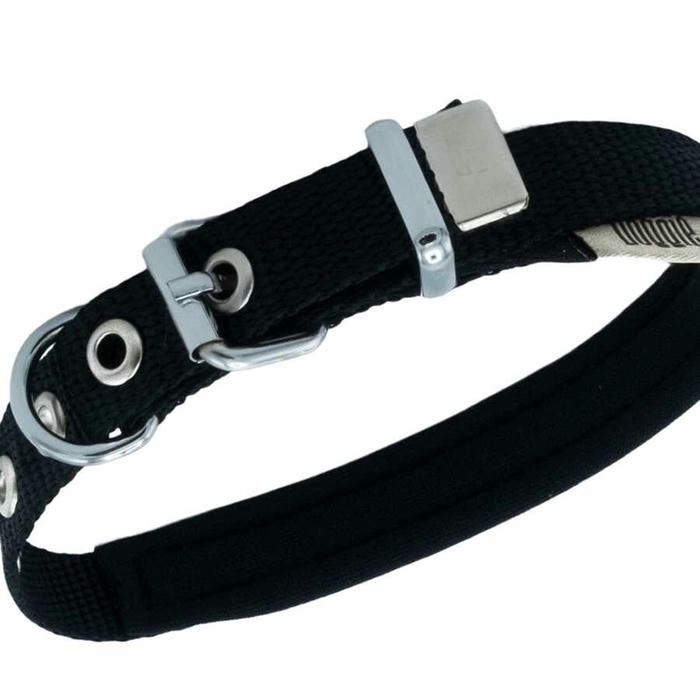 Doggie Dokuma Softlu Sade Köpek Boyun Tasması Siyah 1,5x25-30cm