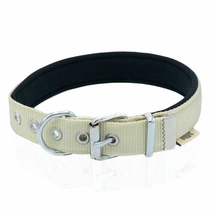 Doggie Dokuma Softlu Sade Köpek Boyun Tasması Haki 2,5x42-50 cm