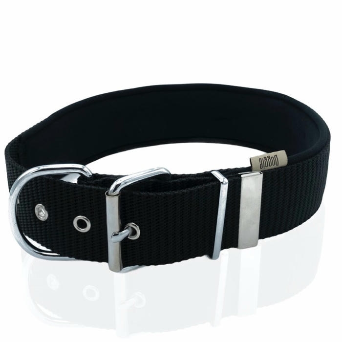 Doggie Comfort Yumuşak Dokuma Köpek Boyun Tasması Siyah 5x50-60cm