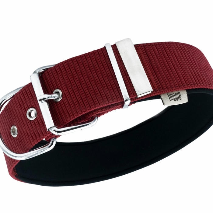Doggie Özel Dokuma Geniş Köpek Boyun Tasması Kırmızı 5x55-65 cm