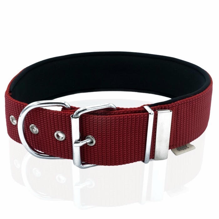Doggie Özel Dokuma Geniş Köpek Boyun Tasması Kırmızı 5x55-65 cm
