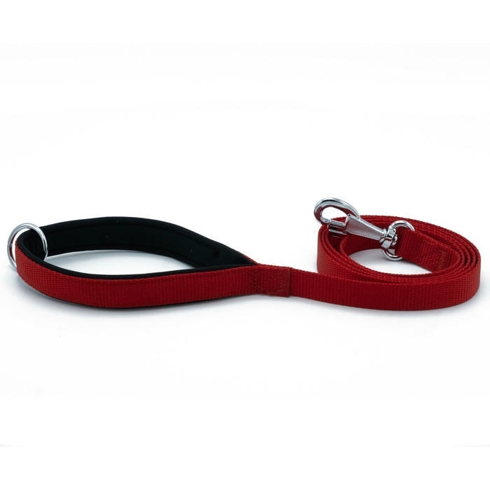 Doggie Dokuma Köpek Gezdirme Kayışı M 2x140cm Kırmızı