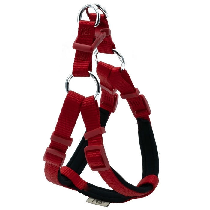 Doggie Konforlu Dokumadan El Yapımı Ronin Model Köpek Göğüs Tasması Kırmızı 2x55-65cm