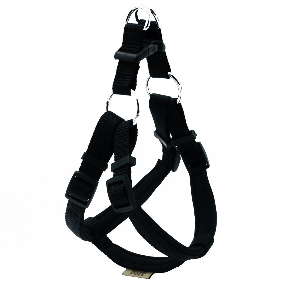 Doggie Konforlu Dokumadan El Yapımı Ronin Model Köpek Göğüs Tasması Siyah 2x55-65cm