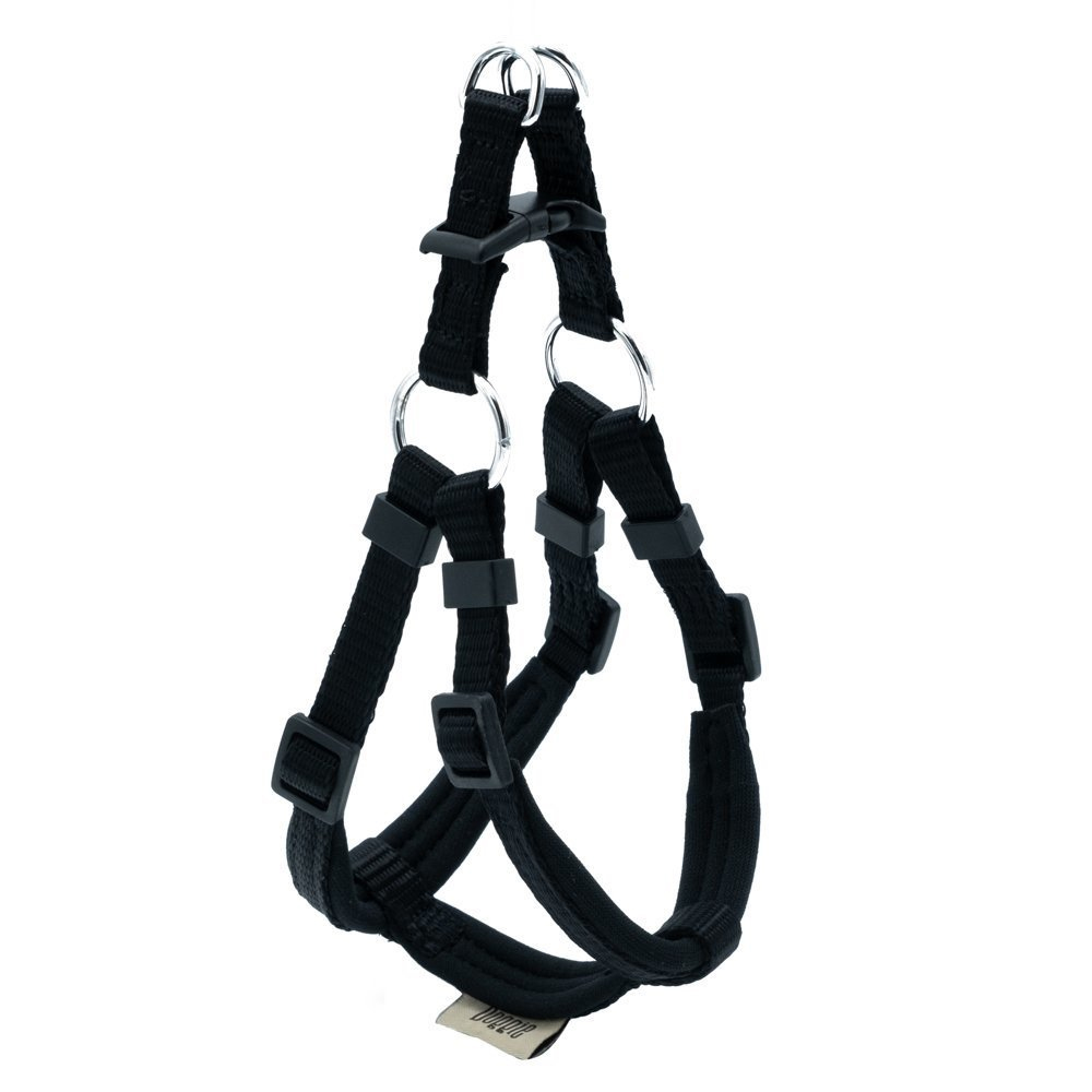 Doggie Konforlu Dokumadan El Yapımı Ronin Model Köpek Göğüs Tasması Siyah 1,5x35-40cm