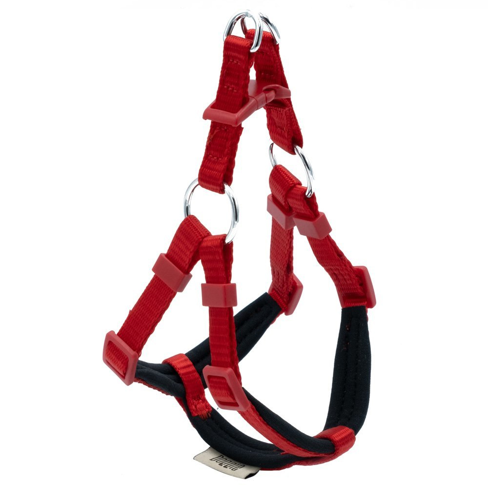 Doggie Konforlu Dokumadan El Yapımı Ronin Model Köpek Göğüs Tasması Kırmızı 1x30-35cm