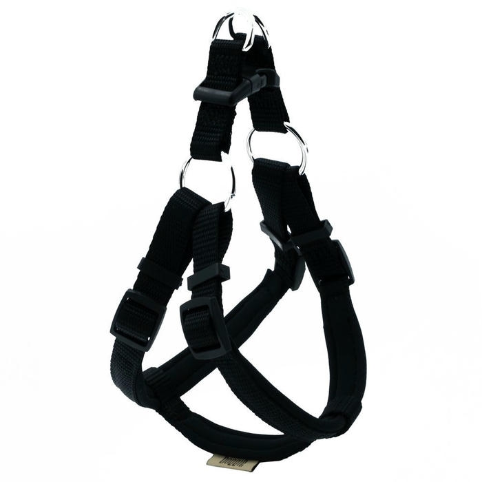 Doggie Konforlu Dokumadan El Yapımı Ronin Model Köpek Göğüs Tasması Siyah 2x45-55cm