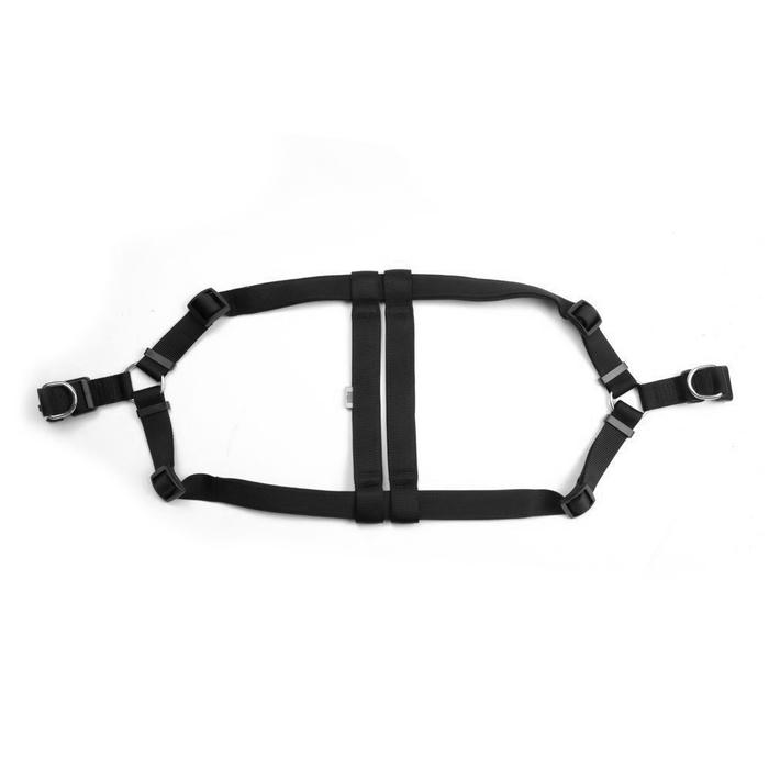 Doggie Konforlu Dokumadan El Yapımı Ronin Model Köpek Göğüs Tasması Siyah 3x75-85cm