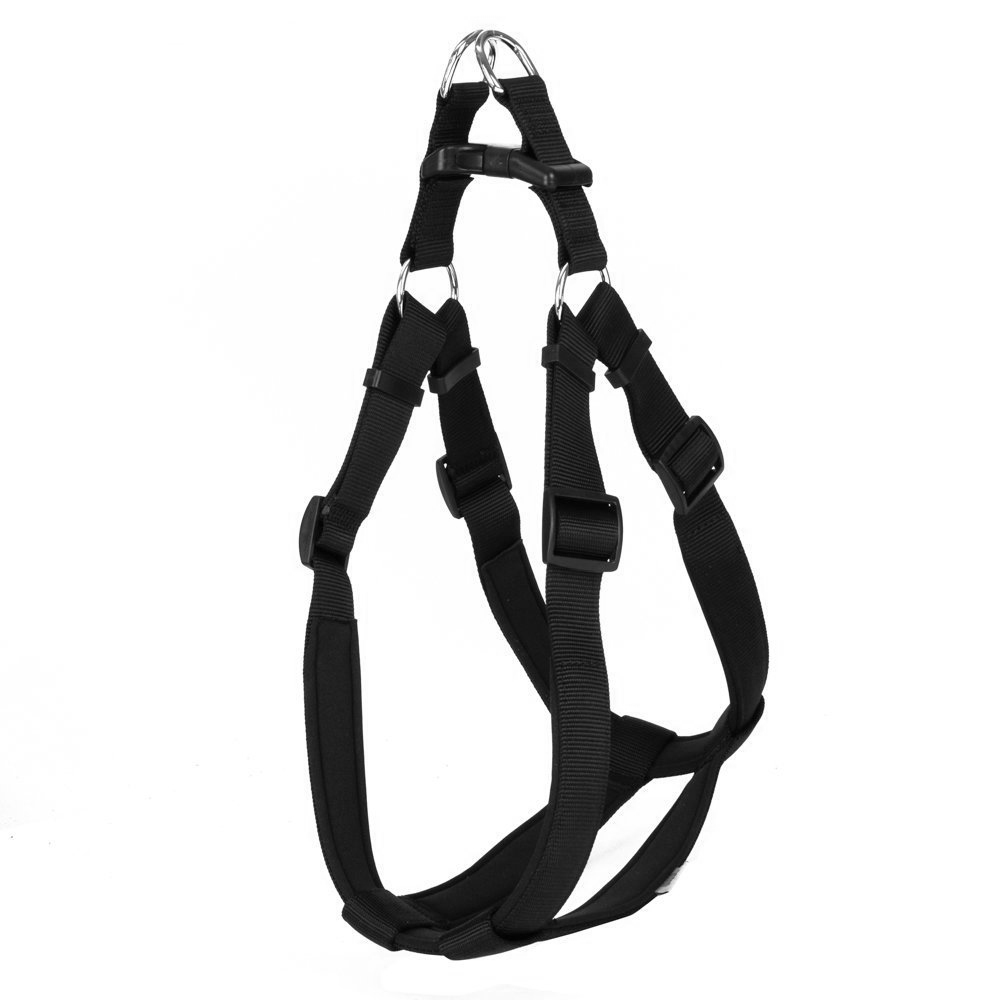 Doggie Konforlu Dokumadan El Yapımı Ronin Model Köpek Göğüs Tasması Siyah 3x75-85cm