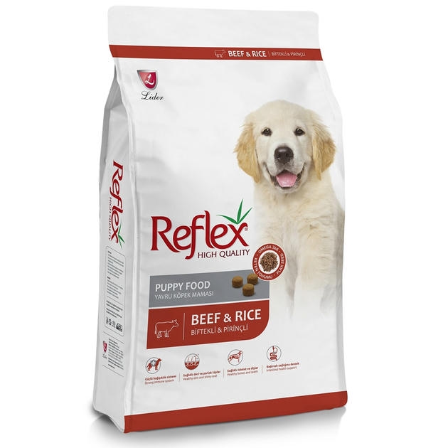 Reflex Puppy Beef Biftekli Yavru Köpek Maması 15+1Kg (Bonus Paket)