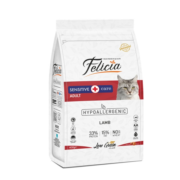 Felicia Az Tahıllı Kuzulu Yetişkin Kedi Maması 400g
