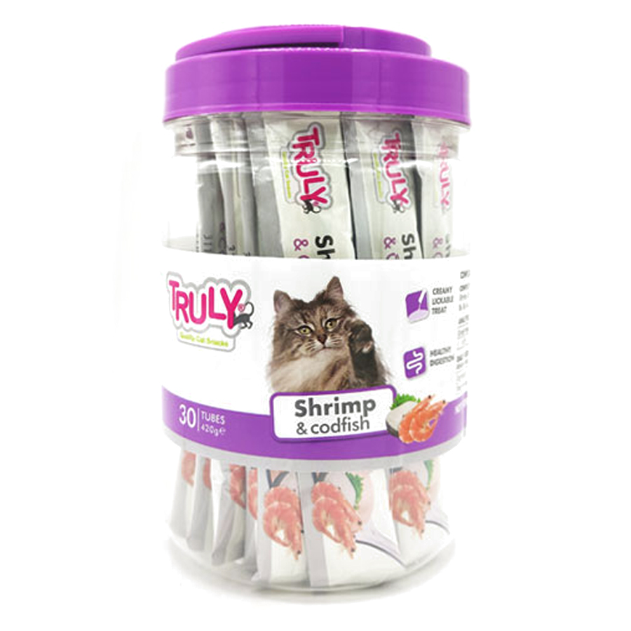 Truly Sıvı Kedi Ödülü Karides - Morina 14 Gr 30 Adet