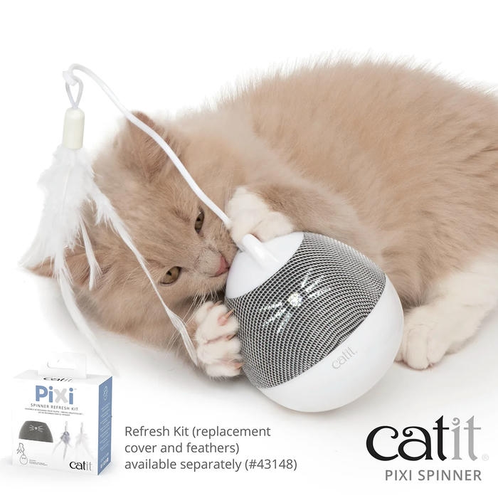 Catit Pixi Spinner Akıllı Oyuncak Mavi Beyaz