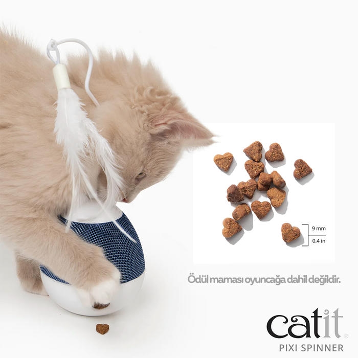 Catit Pixi Spinner Akıllı Oyuncak Mavi Beyaz
