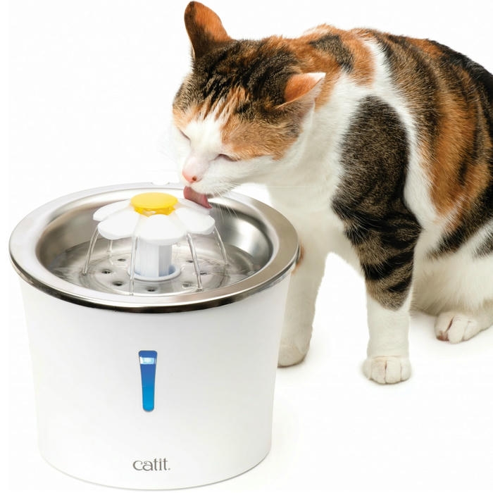 Catit 2.0 Flower Fountain Su Seviye Alarmlı Çelik Hazneli Su Pınarı (3 L)