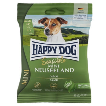 Happy Dog Mini Neuseeland Kuzulu Pirinçli Küçük Irk Köpek Maması 80 gr