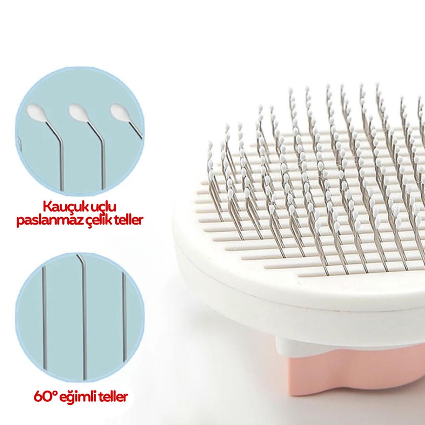 Keypet Comb شانه سگ گربه با فشار 7,5x18,5 cm