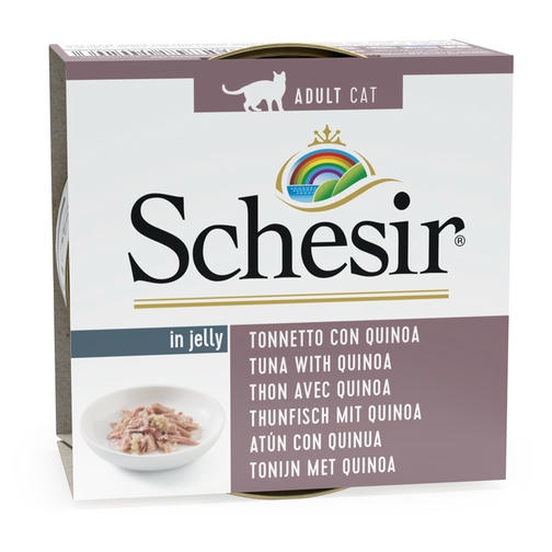 Schesir Jelly - Tuna Balıklı ve Kinoalı Yetişkin Kedi Konservesi 85gr