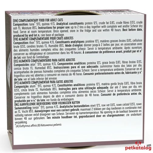 Schesir Jelly - Tuna Balıklı ve Kinoalı Yetişkin Kedi Konservesi 85gr