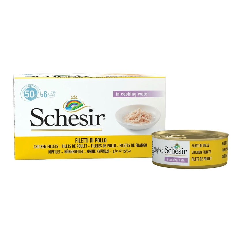 Schesir Multipack Tavuklu Yetişkin Konserve Kedi Maması 50g (6 Al 5 Öde)