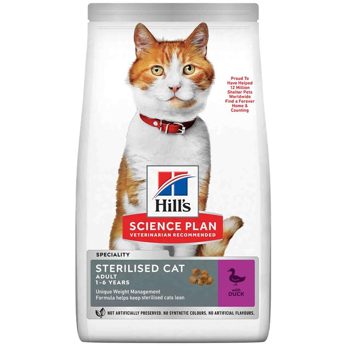 Hill's Science Plan Ördek Etli Kısırlaştırılmış Kedi Maması 1,5KG