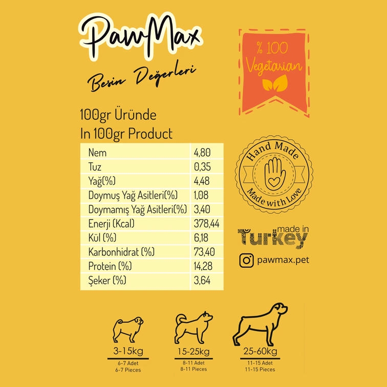 PawMax Fıstık Ezmeli Köpek Ödül Maması 80 gr